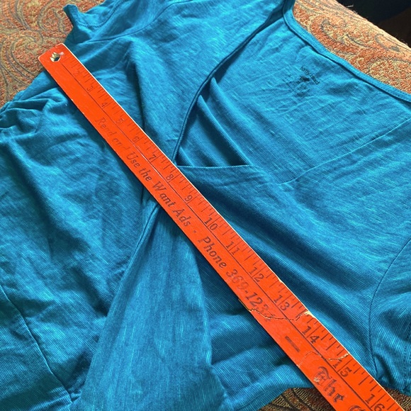 Horny Toad Empirical dress Turquoise short Sleeve wrap nursing amazing cotton XS - Picture 6 of 11